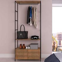 Estante Closet Organizador Com 1 Cabideiro e 2 Gavetas