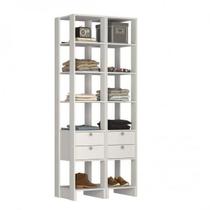 Estante Closet Yes com 4 Gavetas e 10 Nichos - Branco