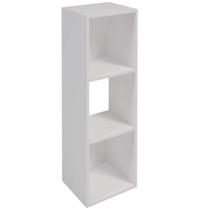 Estante Colmeia Triplo Em Mdf Branco Decorativo - Sonno Baby