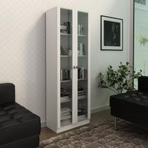 Estante com 2 Portas de Vidro para Escritório ME4115 Branco Estante com 2 Portas de Vidro para Escritório ME4115 Branco