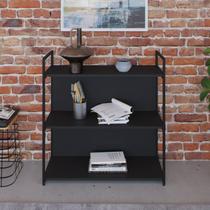 Estante com 3 Prateleiras 84x80x33cm com Fundo Yon Estante com 3 Prateleiras 84x80x33cm com Fundo Yon