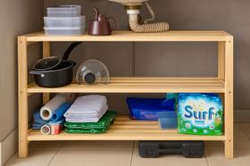 Estante com 3 prateleiras Larga Multiuso Rústico Estante com 3 prateleiras Larga Multiuso Rústico