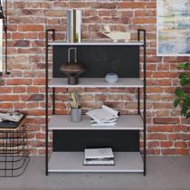 Estante com 4 Prateleiras 118x80x33cm com Fundo Yon Estante com 4 Prateleiras 118x80x33cm com Fundo Yon