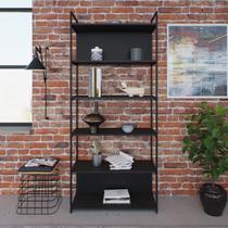 Estante com 6 Prateleiras 186cm X 80cm X 33cm com Fundo Yon Estante com 6 Prateleiras 186cm X 80cm X 33cm com Fundo Yon