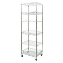 Estante Com 6 Prateleiras De Aço Inox Para Cozinha Banheiro Restaurantes Hotelaria