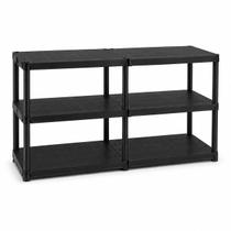 Estante Conecta Antares Modular Preta Ajustável de Polipropileno para Organização Multiuso Estante Conecta Antares Modular Preta Ajustável de Polipropileno para Organização Multiuso