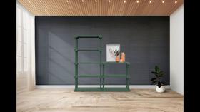 Estante Cube5 com 5 prateleiras verde alecrim