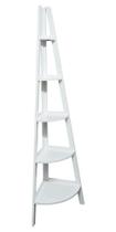Estante de 5 prateleiras Shelf Casual Home Corner Ladder branca Estante de 5 prateleiras Shelf Casual Home Corner Ladder branca