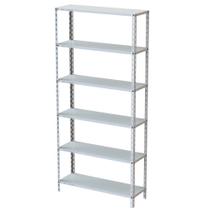 Estante de Aço 6 Prateleiras Reguláveis Multiuso Cinza Chapa 24