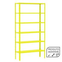 Estante de Aço Amarela 176x92x30 6 bandejas chapa 26 3019