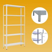 Estante de Aço Bipartida 5 Prateleiras Leve e Resistente Suporta 15kg Organização e Praticidade