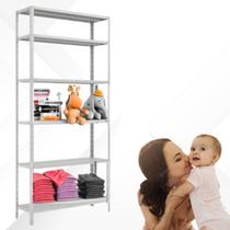 Estante De Aço Branca para Quarto de bebe