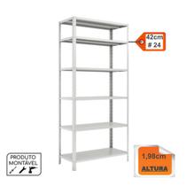 Estante de Aço com 06 Bandejas 42 cm (24/18) - 1,98x0,92x0,42m - W3 - 16004 Estante de Aço com 06 Bandejas 42 cm (24/18) - 1,98x0,92x0,42m - W3 - 16004