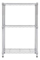 Estante De Aco Cromado 3 Prateleiras 90x60x35cm 150kg Spaceo