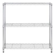 Estante De Aco Cromado 3 Prateleiras 90x90x35cm 150kg Spaceo