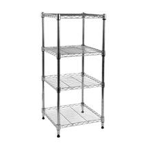 Estante de Aço Cromado 4 Pratelerias com Rodízio Estante de Aço Cromado 4 Pratelerias com Rodízio