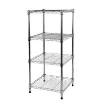 Estante de Aço Cromado 4 Pratelerias com Rodízio Estante de Aço Cromado 4 Pratelerias com Rodízio