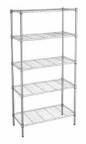 Estante De Aço Cromado 5 Prateleiras Rack Aramado Estante De Aço Cromado 5 Prateleiras Rack Aramado