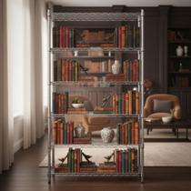 Estante De Aco Cromado 6 Prateleiras 180x90x35cm 300kg