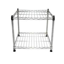 Estante De Aço Cromado Com 2 Prateleiras Ajustáveis Organizadora 48x48x42 Estante De Aço Cromado Com 2 Prateleiras Ajustáveis Organizadora 48x48x42