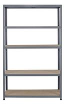 Estante De Aco E Madeira 5 Prateleiras 196x120x50 Cm Spaceo