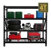 Estante De Aço Industrial Multiuso 4 Prateleiras Artiko Max HeavyDuty Resistente Até 4 Toneladas 196x183x61