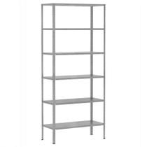 Estante De Aço Para Livros Escritório Estoque Sala Loja 6 Prateleiras 60cm Galvanizada Resistente Multiuso Almoxarifado Supermercado Estante De Aço Para Livros Escritório Estoque Sala Loja 6 Prateleiras 60cm Galvanizada Resistente Multiuso Almoxarifado Supermercado
