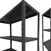 Estante De Aço Preta 5 Prateleiras Suporta até 150kg 39cm Estante De Aço Preta 5 Prateleiras Suporta até 150kg 39cm
