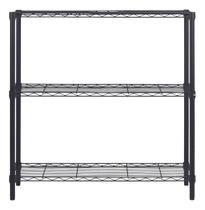 Estante De Aco Preto 3 Prateleiras 90x90x35cm 150 Kg Spaceo