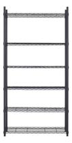 Estante De Aco Preto 6 Prateleiras 180x90x35cm 300kg Spaceo