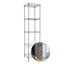 Estante de Aço Quadrada 5 Prateleiras Altura Ajusável Estante de Aço Quadrada 5 Prateleiras Altura Ajusável