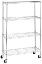 Estante de armazenamento Amazon Basics 4-Shelf Chrome