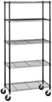 Estante de armazenamento Amazon Basics 5-Shelf Black Metal