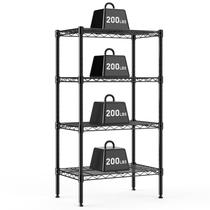 Estante de Armazenamento DUMOS de Metal com 4 Níveis 59x34x120 cm Preta