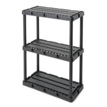 Estante de Armazenamento Gracious Living Knect-A-Shelf 3 Prateleiras Preto Estante de Armazenamento Gracious Living Knect-A-Shelf 3 Prateleiras Preto