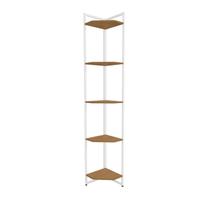 Estante de Canto 5 Prateleiras 202 cm LI022 Canela Branco KPB