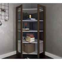 Estante De Canto Closet Multiuso Az1020 Branco Nogal Branco