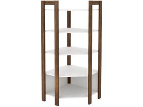 Estante De Canto Closet Multiuso AZ1020 Branco Nogal Tecno Mobili