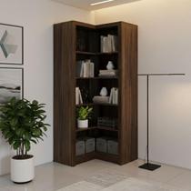 Estante de Canto com 4 Prateleiras - Nogal