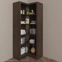 Estante de Canto com 4 Prateleiras Tecno Mobili - Rústico Estante de Canto com 4 Prateleiras Tecno Mobili - Rústico