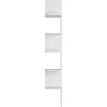 Estante de Canto em MDP 2,5cm Branco Multivisão com Prateleiras de Até 5kg Estante de Canto em MDP 2,5cm Branco Multivisão com Prateleiras de Até 5kg