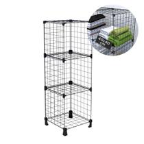 Estante de Livro Disco de Vinil LPs 3 Nichos 40x40cm Prateleira Aramada de Aço Multiuso Preto Estante de Livro Disco de Vinil LPs 3 Nichos 40x40cm Prateleira Aramada de Aço Multiuso Preto