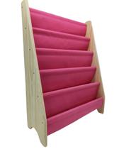 Estante De Livro Infantil Montessoriano Madeira 5 Bolsos