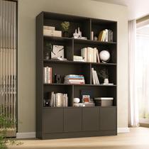 Estante de Livros 100% MDF 124,5cmx180,5cm 4 Portas 8 Nichos Versatile