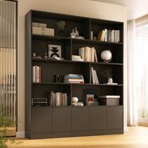 Estante de Livros 100% MDF 154,6cmx180,5cm 5 Portas 8 Nichos Versatile