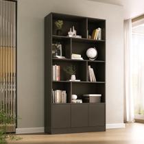 Estante de Livros 100% Mdf 3 Portas 8 Nichos Versatile
