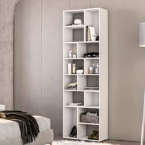 Estante de Livros 100% MDF 67CMX210CM Multiuso 14 Nichos Dallas Branco Estante de Livros 100% MDF 67CMX210CM Multiuso 14 Nichos Dallas Branco