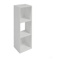 Estante De Livros 3 Nichos Em Mdf Branco F031