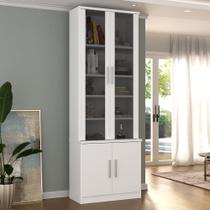 Estante de Livros 4 Portas 5 Prateleiras Branco Estante de Livros 4 Portas 5 Prateleiras Branco
