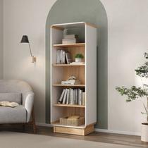Estante de Livros 57cmx155cm Livreiro Office Canto Curvo com 4 Prateleiras Monet